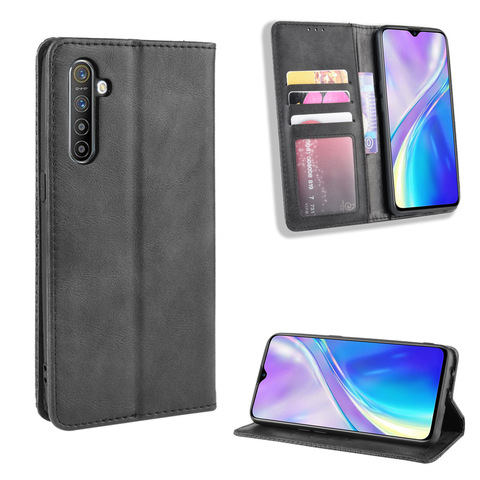 6.4'' Flip Cover For OPPO Realme XT Case Wallet Card Stand Magnetic Book Cover For OPPO Realme X2 Phone Cases RMX1991 ► Photo 1/6