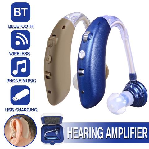 Siemens same Bluetooth Rechargeable Hearing Aid Digital BTE Hearing Aids Adjustable Tone Sound Amplifier Portable Deaf Elderly ► Photo 1/6