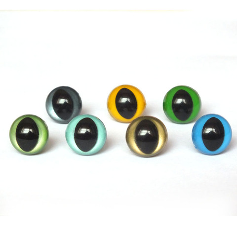 12mm Safety Eyes/Plastic Cat Doll eyes With Washer Handmade Accessories For Bear Doll Animal Puppet Making ► Photo 1/3