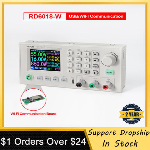 RD6018 18A Multimeter Constant Voltage Constant Current Directcurrent PowerSupply Module Keypad PC Software Control Voltmeter ► Photo 1/6