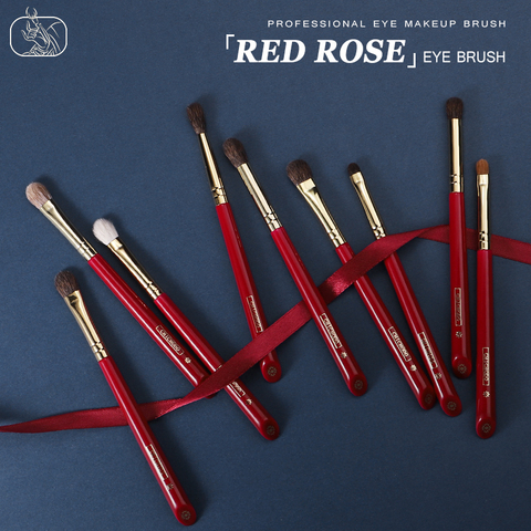 CHICHODO makeup brush-Luxurious Red Rose series-Selected natural animal hair eye brushes set-professional eye make up brush ► Photo 1/6