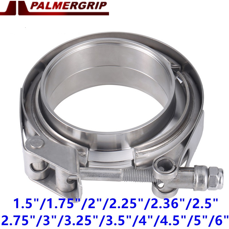 ID=3" Inch 76mm Aluminum Flange+Stainless Steel 304 Clamp V Band Clamp Universal