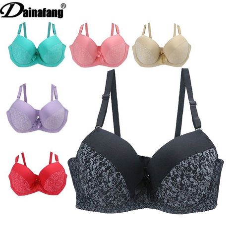 DAINAFANG Plus Size Bras Big Cup Lingerie D DD DDD E F Cup Unlined Bra Women Basic Underwear Full Coverage Underwire Support BH ► Photo 1/6