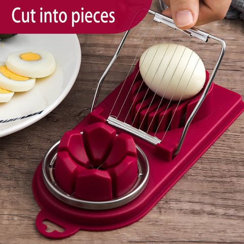 Multifunctional Egg Cutter Stainless Steel Egg Slicer Sectioner Cutter Mold Flower-Shape Luncheon Meat Cutter Kitchen Gadgets ► Photo 1/6
