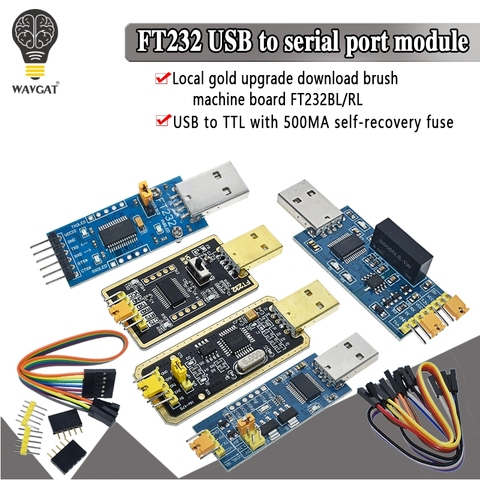 WAVGAT FT232BL FT232RL FT232 USB TO TTL 5V 3.3V Download Cable To Serial Adapter Module For Arduino USB TO 232 support win10 ► Photo 1/6