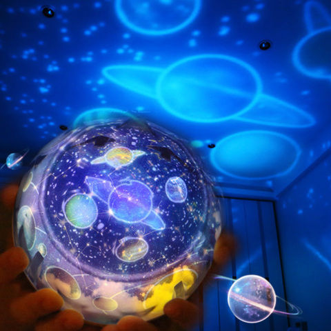 Romantic Starry Night Light Sky Projector Star Lamp Star MasterPlanet Magic Earth Universe LED Colorful RotateFlashing Kids Gift ► Photo 1/6