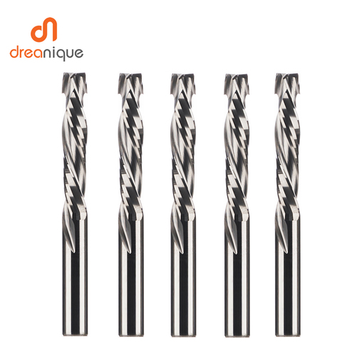 5pc/lot Milling Cutter Woodwork UP DOWN Cut 2 Flutes Spiral Carbide Milling Tool CNC Router Bit Compression Wood End Mill Cutter ► Photo 1/6