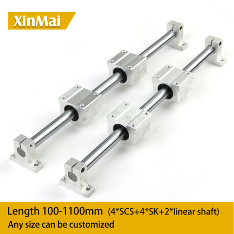 Linear Rail Slide support for optical guide rail Shaft With Guide Support Bearing Slip Motor for DIY CNC Routers Mills Lathes ► Photo 1/4