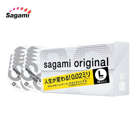 Sagami Original 0.02mm Condom Polyurethan Ultra Thin Sexy Lubricated Condoms Sex Toys Condom For Men Large Size ► Photo 1/4