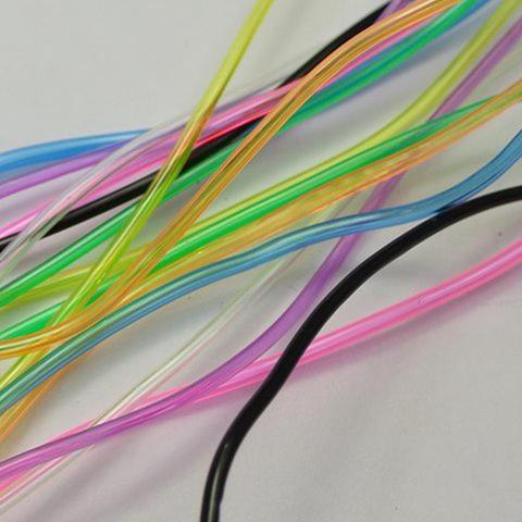 10 Meter Transparent Color 2mm Hollow Rubber Tubing Jewelry Cord Cover Memory Wire ► Photo 1/4