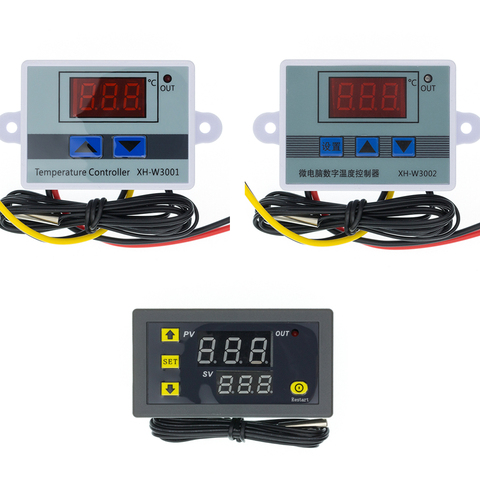 AC 110-220V Digital LED Temperature Controller XH-W3001 W3002 W3230 For Incubator Cooling Heating Switch Thermostat NTC Sensor ► Photo 1/6