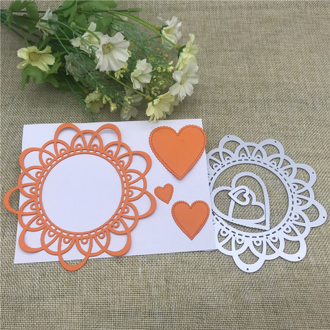 Lace wreath love Metal Cutting Dies Stencil Scrapbooking Photo Album Card Paper Embossing Craft DIY Die Cut ► Photo 1/5