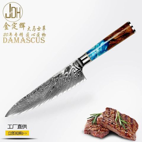 Professional Chef Knife by FZIZUO Handmade VG10 Damascus Steel Kitchen Knife Vegetable Gyuto Cuisine Knives Cooking Tools ► Photo 1/6