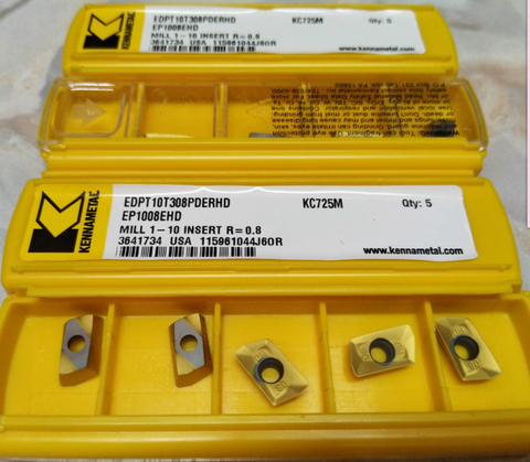 10PCS   CARBIDE INSERT EDPT10T308PDERHD KC725M ► Photo 1/4