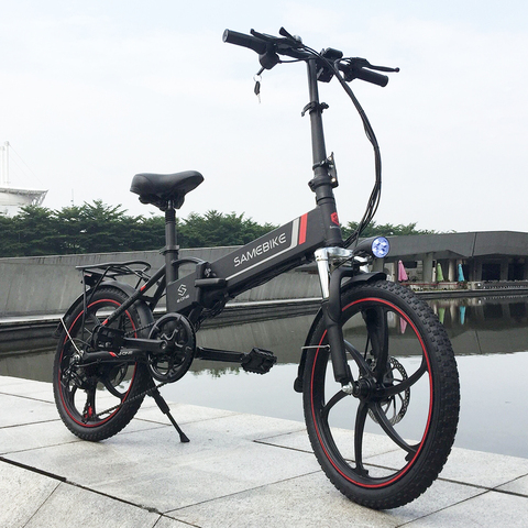 Samebike 20 Inch Folding Electric Bike E-Bike Scooter 350W 48V 10.4AH Motor Conjoined Rim Power Assist Electric Bicycle New ► Photo 1/6