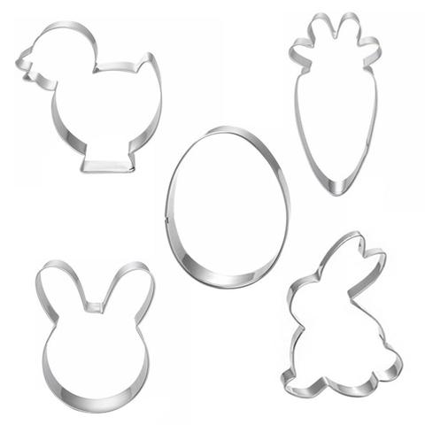 Baking Cookie Cutters Moulds Easter Rabbit Bunny Chick Radish Mold DIY Fondant Pastry Stainless Steel Egg Mould Cake Biscuit ► Photo 1/6