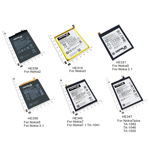 HE335 HE336 HE338 HE340 Safe Battery For Nokia 6 TA-1000 1003 TA-1021  Dual SIM TA-1053 DS For Nokia 2 7 7.1 TA-1041 Batteries ► Photo 1/6