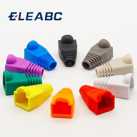 RJ45 connector caps cat5 cat5e cat6 multicolour sheath protective sleeve for network connectors ethernet cable ► Photo 1/6