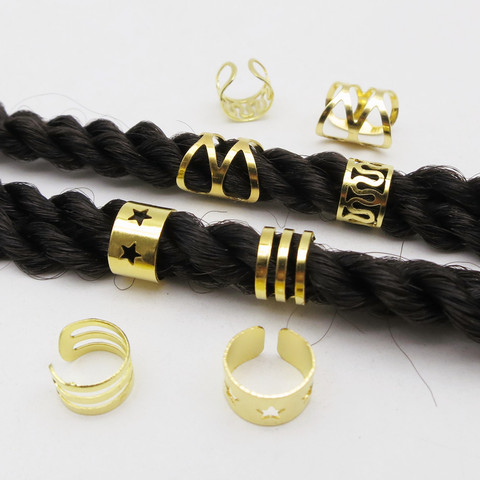 100Pcs/lot Gold/Silver Hair Dreadlock Beads Micro Rings Link Tube