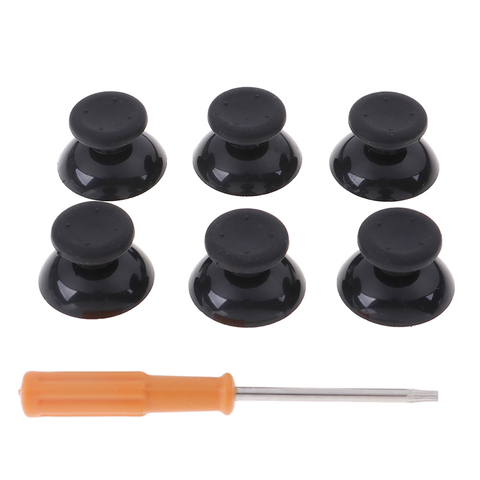 7pcs/set Black Gray 3d Analog Stick for Xbox 360 Controller Thumbsticks Caps for X box 360 Gamepad Repair Parts with Tool ► Photo 1/6