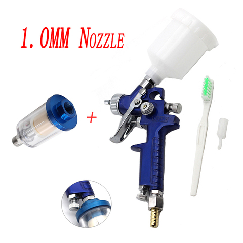 0.8mm/1.0mm Nozzle H-2000 Professional HVLP Spray Gun Mini Air Paint Spray Guns Airbrush With Filter For Painting Car Aerograph ► Photo 1/6