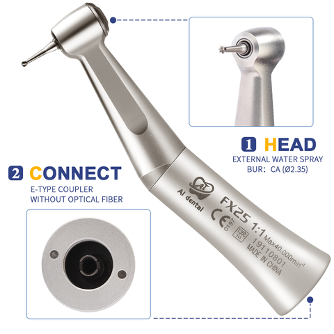 FX25 contra angle push chuck handpiece 1:1 cartridge & middle shaft dental tooth material spare parts ► Photo 1/6