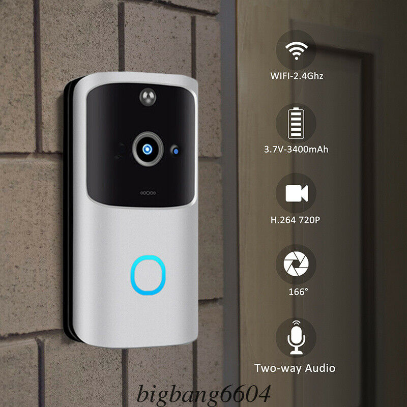 Smart WIFI Doorbell Camera Phone Intercom Wireless Door Bell Home Security Tool 