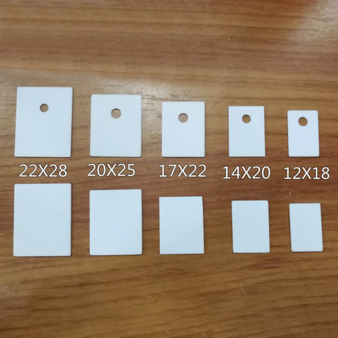 TO-220/247/264 Aluminium Oxideceramic Plate Socketed Thermal Insulation Ceramic Heat Dissipation Ceramic Plate Only (With Hole) ► Photo 1/4