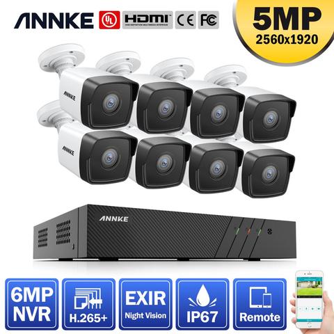 ANNKE 8CH FHD 5MP POE Network Video Security System H.265+ 6MP NVR With 8X 5MP Weatherproof Video Surveillance Cameras IP Camera ► Photo 1/6