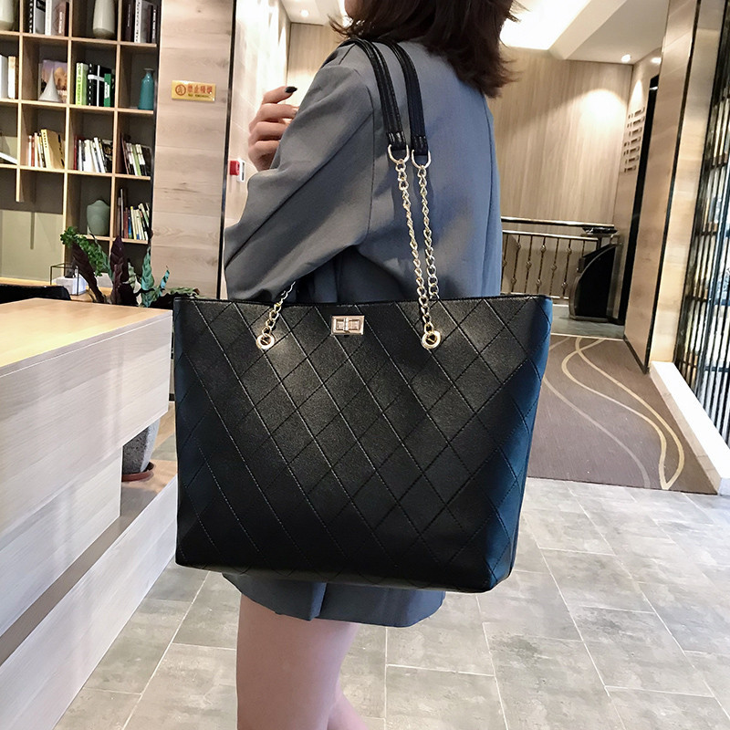 Large Capacity Totes Bag Cute Simple Mommy Leather Shopper Shoulder Bag Handbags