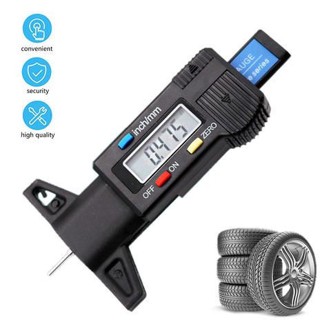 Digital Car Tyre Tire Tread Depth Gauge Meter Auto Tire Wear Detection Measuring Tool Caliper Thickness Gauges Monitoring System ► Photo 1/6