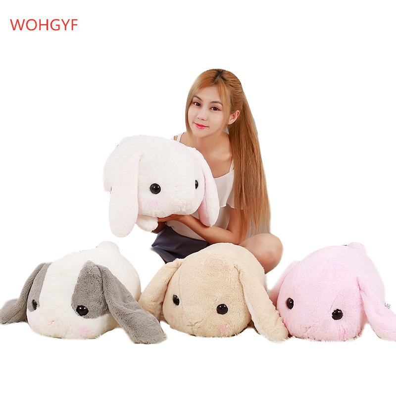 Cute Bunny Rabbit Stuffed Animal Plush Toy Baby Kids Soft Appease Bed Pillow Toy 