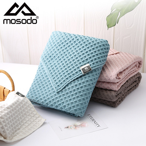 Mosodo Waffle Cotton Bath Towels Soft Microfiber Hair Drying Face Towel for Bathroom Shower Wrap Washcloth Swim Beach Cover up ► Photo 1/1