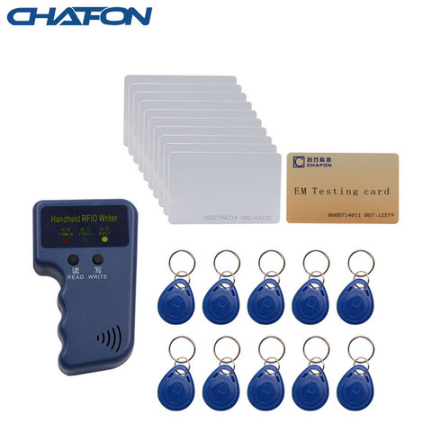 Chafon Handheld 125KHz rfid duplicator copier writer support EM4100 T5557 T5577 EM4305 writable keychains card tag ► Photo 1/6