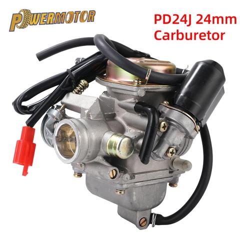 Motorcycle New GY6 PD24J Carburetor 125cc 150cc Carb For BAJA Scooter ATV Go Kart Scooter 125cc PD24J Motorcycle Parts ► Photo 1/6