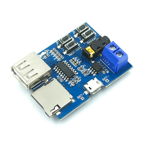 Mp3 nondestructive decoder board Built-in amplifier mp3 module mp3 decoder TF card U disk decoding player ► Photo 1/4