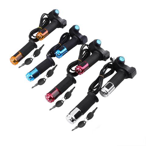 1set Aluminium Alloy Electric Bike Twist Throttle Grips with LED Display Tricycle Speed Control  5 wires scooter Accelerator ► Photo 1/6