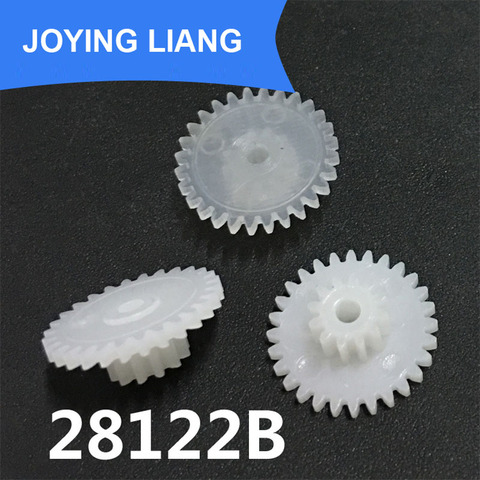 28122B 0.5M Plastic POM Gear Diameter 15mm 28 Teeth + 12 Teeth Two Layer Gear 2.05mm Hole DIY Toy Parts Accessories ► Photo 1/1