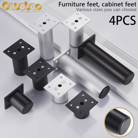 [Onuobao] 4PCS Aluminum Alloy Adjustable metal furniture Legs Sofa Feet Cabinet Feet Adjustable leg Heightening 6~35cm ► Photo 1/6