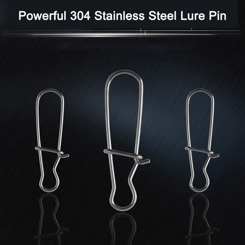 50pcs/bag Stainless Steel Fishing Lure Pins 0-7# Bait Hook Connector Fast Clips Accessories All for Fishing Goods Tackle ► Photo 1/6