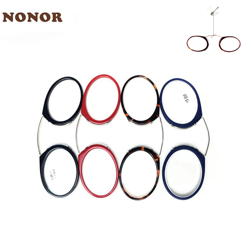 NONOR Clip Nose Mini Reading Glasses Men Women Readers Glasses Pince-nez Prescription Glasses TR90 Reading Glasses 1.5 2.0 2.5 ► Photo 1/6