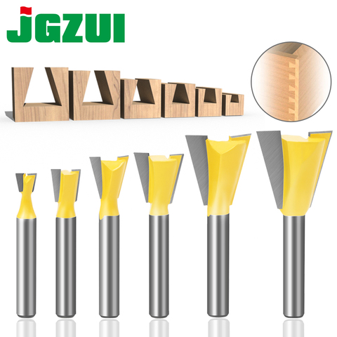 6pcs 6mm Shank 1/4 Dovetail Joint Router Bits Set 14 Degree Woodworking Engraving Bit Milling Cutter for Wood ► Photo 1/6