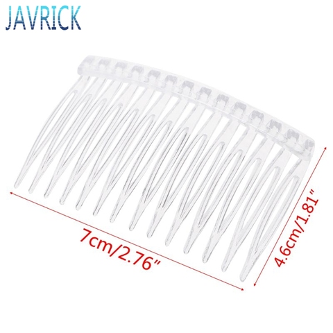 20Pcs/Lot Clear Plastic Hair Clips Side Combs Pin Barrettes Hair Comb Accessories AUG5 ► Photo 1/6