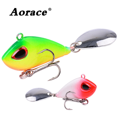 Cheap Metal Vib Blade Lure 5.CM-10G-10# Sinking Baits Artificial Bait Spoon  Lures For Winter Bass Pike Fishing Tackle