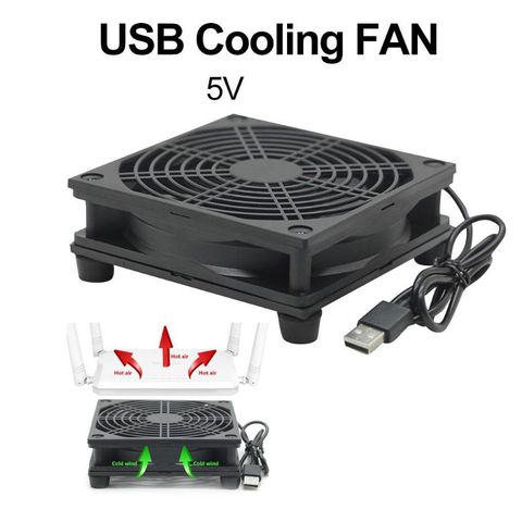 9cm/12cm Cooling Fan DC 5V USB Power Supply Quiet Fan for Router TV Set-Top Box M5TB ► Photo 1/5