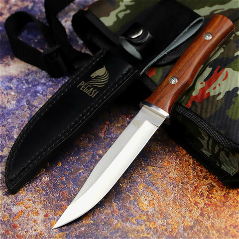 PEGASI  Japanese outdoor straight knife fishing knife jungle hunting knife outdoor sharp tactical knife slicing bone cutter ► Photo 1/6