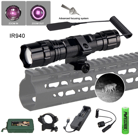 5W IR 940nm Flashlight Professional Night Vision Hunting Torch Tactical Infrared Radiation Zoomable Waterproof Outdoor Linterna ► Photo 1/6