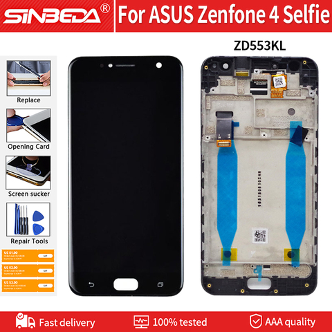 5.5'' Original LCD Digitizer For ASUS Zenfone 4 Selfie ZD553KL LCD Display And Touch Screen With Frame Assembly Replacement ► Photo 1/6