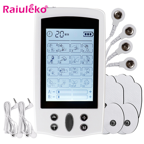 16 Modes Tens Massager EMS Muscle Stimulator Acupuncture Digital Therapy Machine Pain Relief Body Massage Electrostimulator NEW ► Photo 1/6