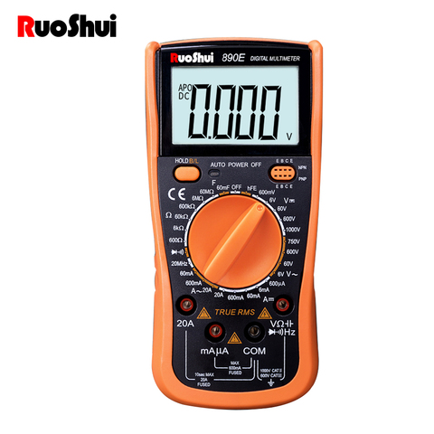 RuoShui(Victor)890E Multimeter Max Capacitance 60000uF True RMS Backlight AC/DC Voltage Current Frequency New ► Photo 1/6